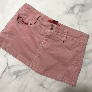 Blush Pink Corduroy Mini Skirt
